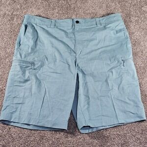 True Nation Cargo Shorts Mens 44 Blue Flex Stretch Zipper Pockets Utility‎